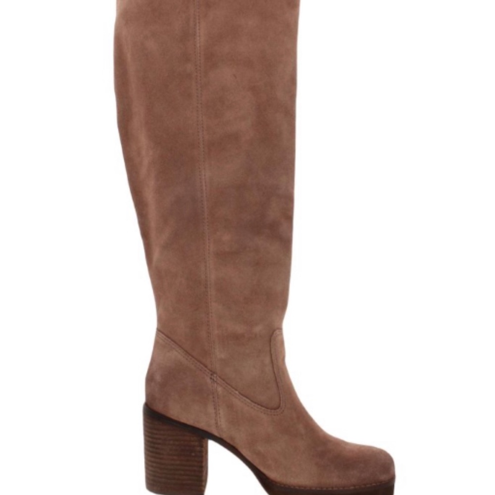 Zodiac Tall Wide Calf Suede Boots - size 9.5